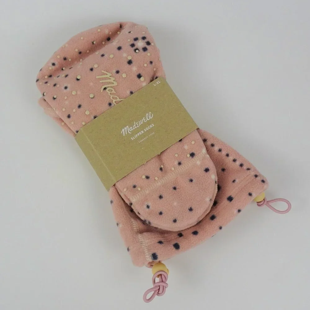 Madewell Slipper Socks Forgotten Petal Pink Cozy Soft NWT